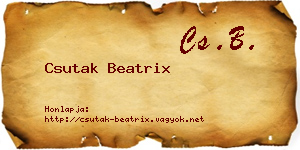 Csutak Beatrix névjegykártya